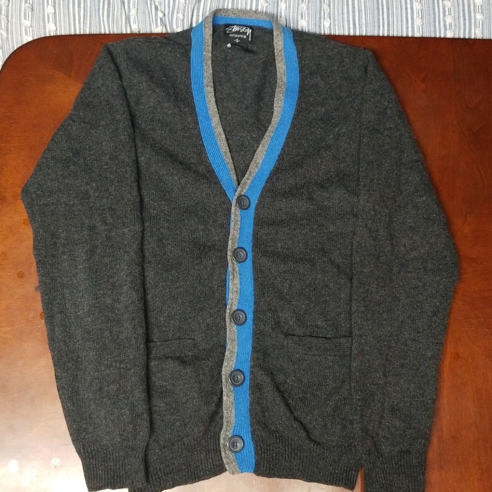 Stussy wool cardigan